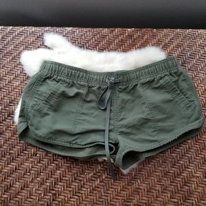 RVCA Army Green Elastic Shorts